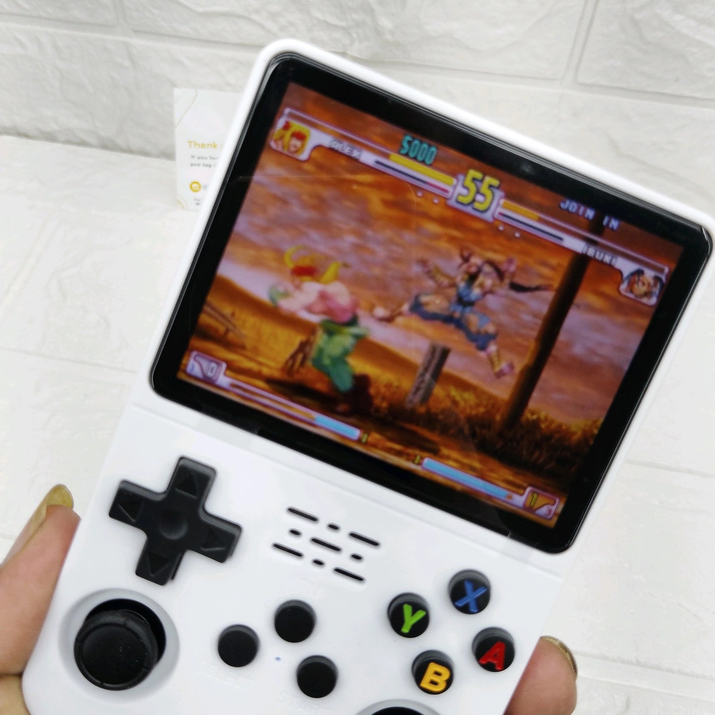 GSH X-Ninja R35S Retro 64GB White Video Game Console Mini Handheld Gameboy Built in 8000+ Classic Games + PSP Games