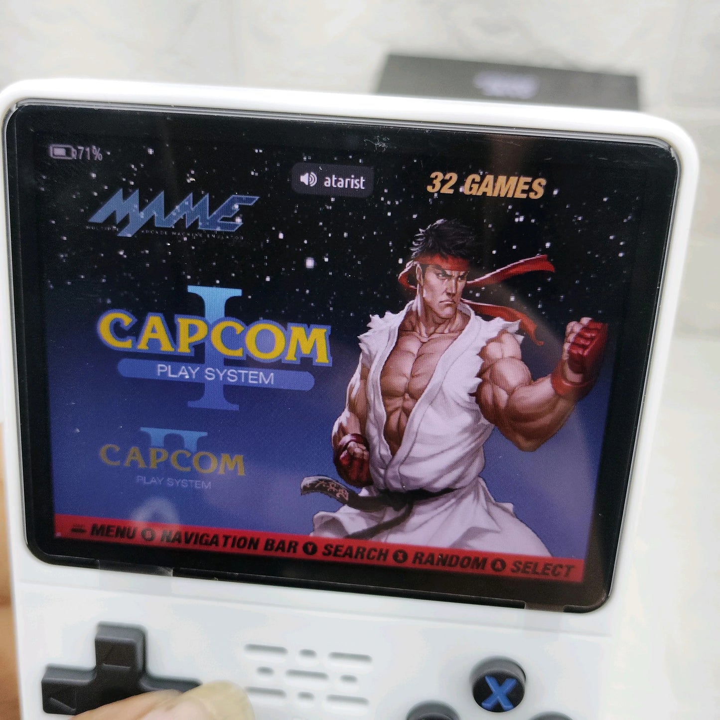 GSH X-Ninja R35S Retro 64GB White Video Game Console Mini Handheld Gameboy Built in 8000+ Classic Games + PSP Games